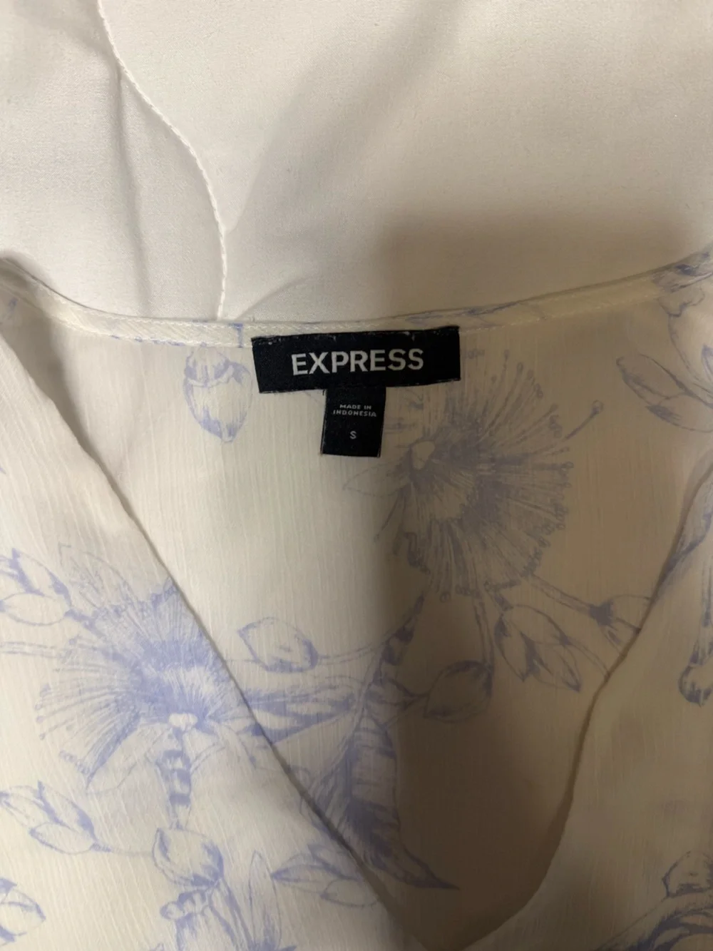 Express Blue and White Floral Bed Duvet Cover